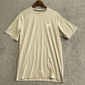 NWOT Adidas Men's Size M Beige Regular Fit Active T-Shirt Polyester